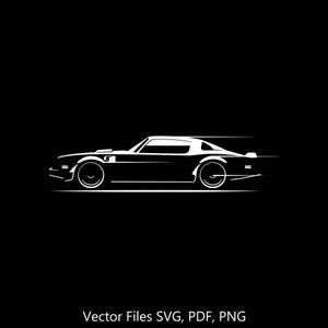 Firebird Trans AM 1978 silhouette Illustration Digital Drawing Vector Graphic Clipart for Cricut | png | pdf | svg