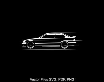BMW E36 Outline Vector - .SVG, .PDF, .png - Etsy UK