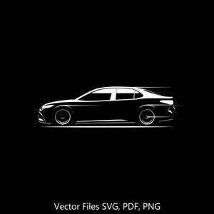Camry TRD 2021 silhouette Illustration Digital Drawing Vector Graphic Clipart for Cricut | png | pdf | svg