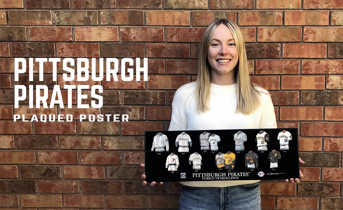 MLB Pittsburgh Pirates Uniform Evolution Plaqued Poster Etsy