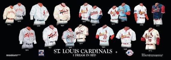 MLB Louis Cardinals Uniform Evolution Plaqued Poster 8