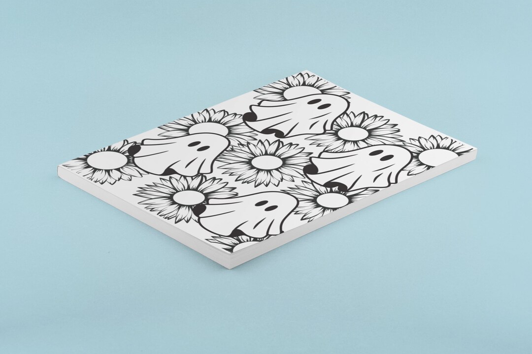 Ghost Coloring Page | Spooky Coloring Page | Relaxing Coloring Page