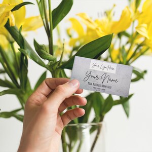 Simple Business Card Template | Printable Business Card Design | Marble Business Card | DIY Business Card | Editable Canva Template