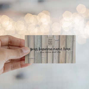 Editable Business Card Template | Printable Business Card Design | Bamboo Business Card | Instant Download | Editable Canva Template
