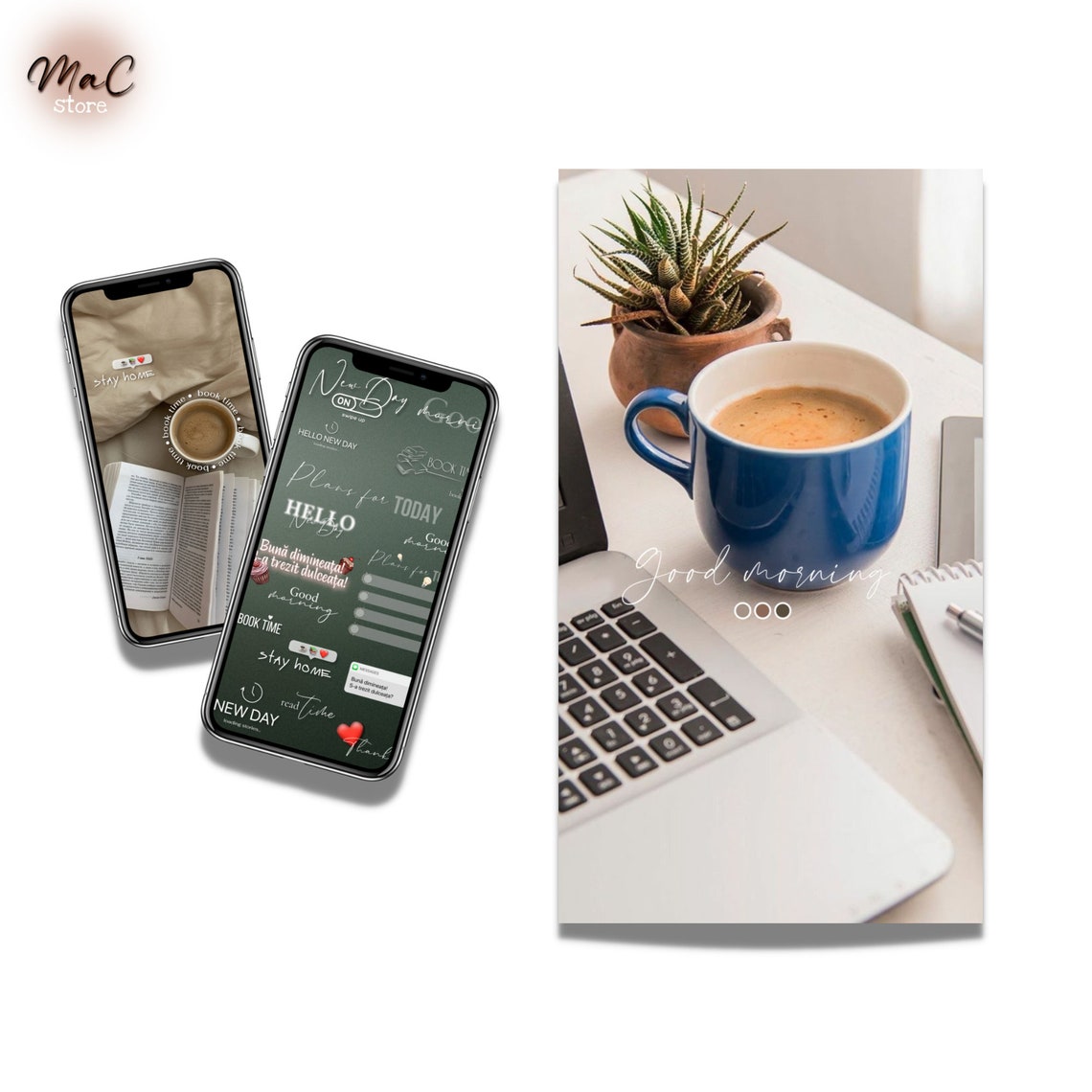 50 Instagram Stories Sticker Pack Coffee Morning Etsy