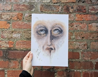 Painful Love - Original Art Print / Charcoal drawing / Expressionist portrait / Contemporary wall art / Neoexpressionist / Surreal / Signed