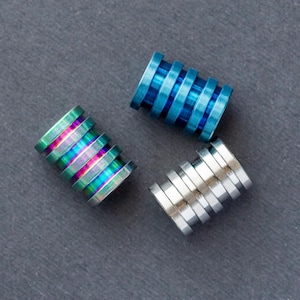 Titanium Lanyard Bead – Titanium Bead for Knife Lanyard, Paracord Bead, EDC Gear, Keychain Bead, Minimalist Titanium EDC, Knife Lanyard Bead