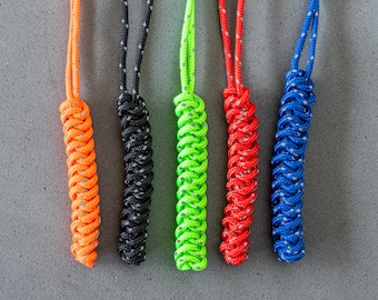 Reflective Micro Paracord Lanyard for Keychain, Zipper Pulls, Pocket Knives, Boa Knot