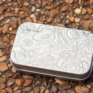 Heavy Duty Survival Food Grade Tin, Topo Design