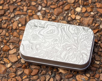 Heavy Duty Survival Food Grade Tin, Topo Design
