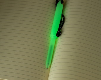 Glow in the dark, compact pen for travel, EDC, backpacking, journaling