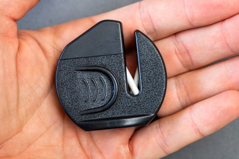 small knife sharpener in a hand