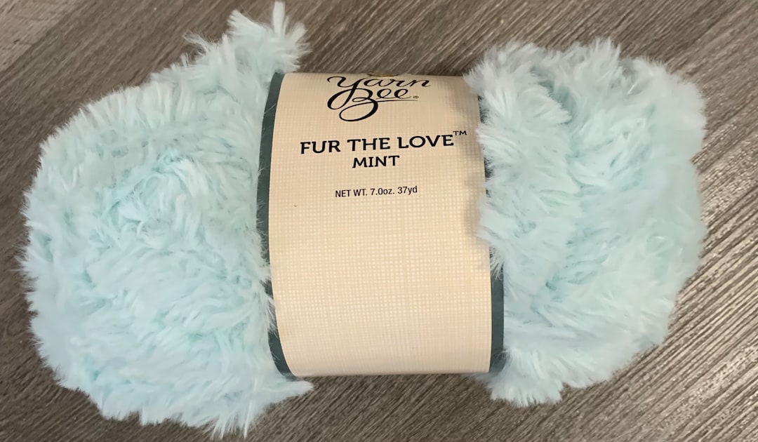 1 Skein 7 Skeins Available Yarn Bee Fur the Love Yarn Mint7oz/198g,37y