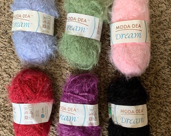 1 Skein (69 Skeins Available from 6 Colors) Moda Dea Dream Yarn, 1.76 oz/50g, 85m/93y, 4- Medium