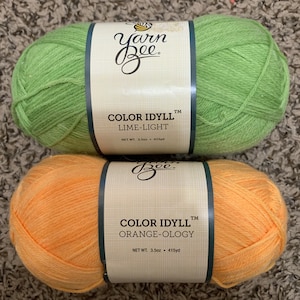 1 Skein (20 Skeins Available in 2 Colors) Yarn Bee Color Idyll Yarn, 3.5oz/100g, 415y,380m, 1 Super Fine