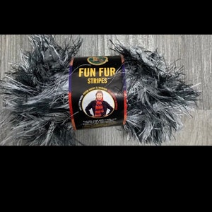 1 Skein Available Lion Brand Fun Fur Stripes,1.5oz/40g,57y/52m, 5 Bulky
