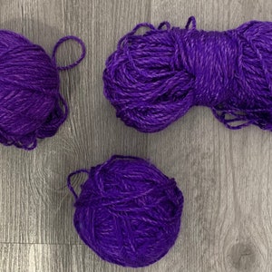 3 partial skeins Yarn Bee Princess Yarn- Joust- 2.4,3.1, and 3.4 ounces, 4 Medium