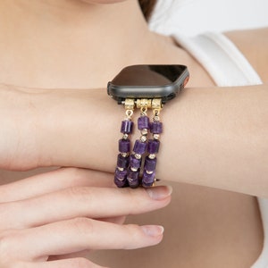Natural Stone Wrap Bracelet,Watch Band Strap,Natural Stone Watch Band,Watch Band for Apple Watch,Natural Stone Watch,Natural Gems Stone Band