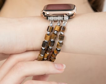 Crystal Beads Bracelet Watch Band for Apple Watch & Smartwatches - Gemstone Wrist Strap for Elegant Tech Style - dainty apple watch bracelet