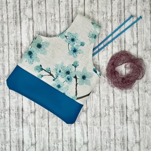 Bag to carry crochet and knitting, Wrist bag, knitting project bag, gift for knitter