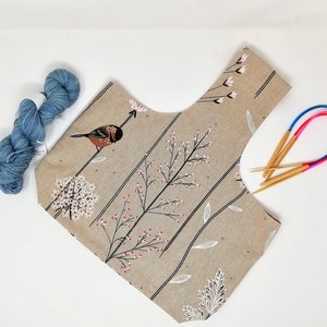 Knit wrist bag, wrist walk bag, knitting project bag, gift for knitter