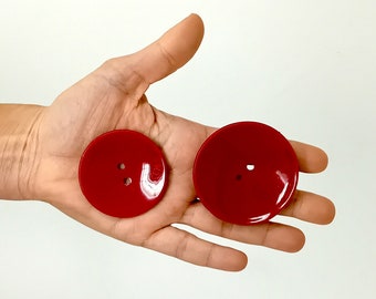 Botón rojo de gran tamaño, botón gigante de plexiglás, 50 mm o 58 mm, elija tamaño