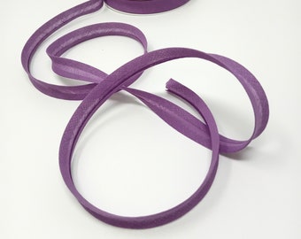 Single fold bias tape - width 14mm 1/2" - cotton bias - binding tape - PURPLE