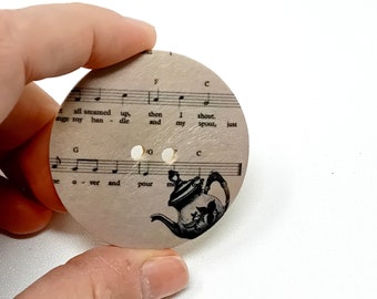 Bottone grande, dimensione 5 cm, bottone da cappotto, bottone gioiello, bottone decorativo, bottone in legno