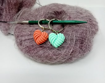 Marqueurs de points, adorable marqueur de progression, accessoire de crochet et de tricot - Lot de 2