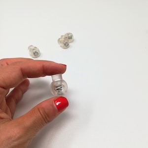 Cord Stopper, Plastic Cord Lock, Lock End Toggles with Metal Spring - 15mm x 20mm - 7mm Spherical Cord stopper