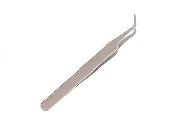 Pinzas de Precisión Curvadas, Fabricación de Joyas, Máquina de Coser, Relojero, Pinza Punta Fina, Acero Inoxidable, Pinzas Planificadoras