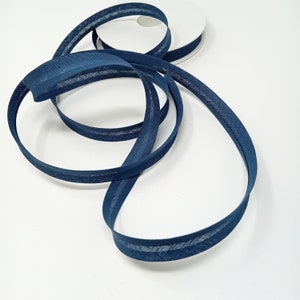 Single fold bias tape - width 14mm 1/2&quot; - cotton bias - binding tape - AVIO BLUE
