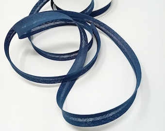 Single fold bias tape - width 14mm 1/2" - cotton bias - binding tape - AVIO BLUE