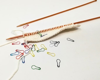 Pack de 25 marcadores de puntos, marcadores de anillas, marcadores de puntos para ganchillo y punto, marcadores metálicos