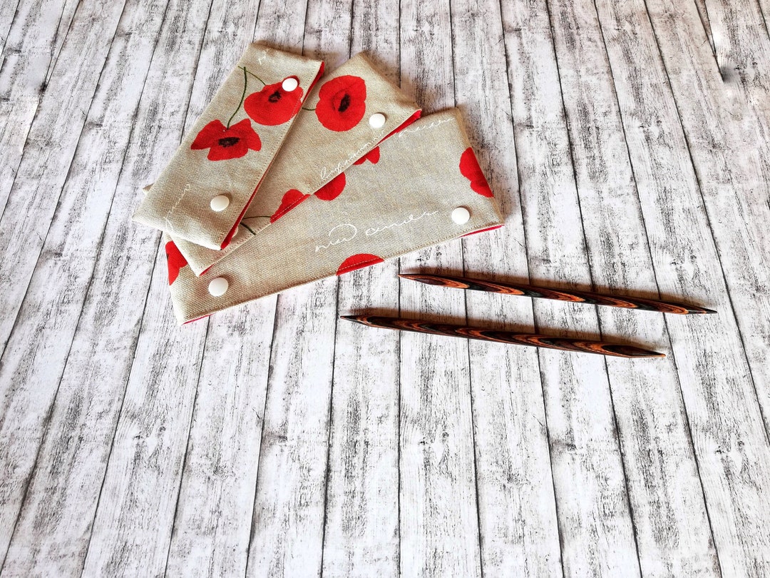 Double Pointed Needle Case Choose Your Size, DPN, Poppy Pattern Etsy