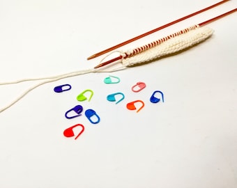 Pack de 10 marcadores de puntos, colores mixtos, marcadores de puntos para ganchillo y punto, marcadores de plástico, regalo para tejedores