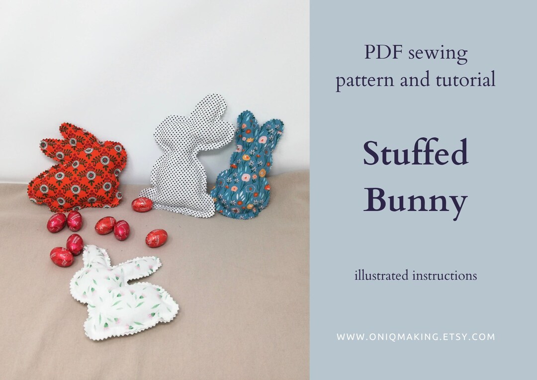 PDF Tutorial Easter Bunny Decoration, Spring Home Decor, Stuffed Rabbit ...