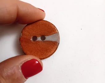Ceramic button, large button 30 mm, for Knitting, Sewing and crafting projects