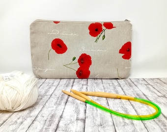 Bolsa de artículos para tejer, crochet y manualidades, bolsa para proyectos, regalo para tejedores, crocheteros y artesanos