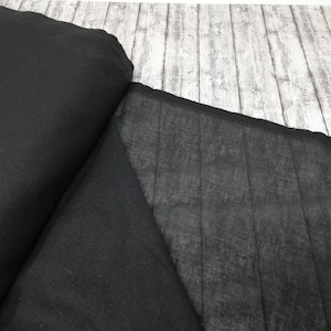 Fusible fabric stabilizer, Fusible interfacing black, Permanent stabilizer, Calico, Iron-on interfacing, Easy sewing, width 75 cm (29.5")