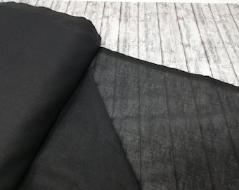 Estabilizador de tela fusible, Interfase fusible negro, Estabilizador permanente, Calico, Entretela termoadhesiva, Costura fácil, ancho 75 cm (29,5")