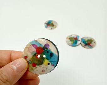 Bouton 4 cm, gros bouton, bouton pour objets faits main, 40 mm
