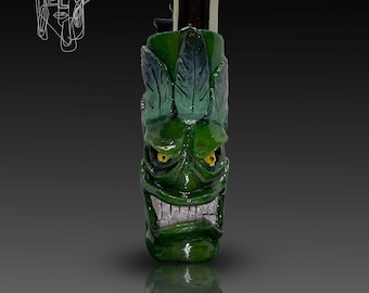 Handmade Angry Weed Clipper Lighter Case, Polymer Clay Funny Lighter Sleeve