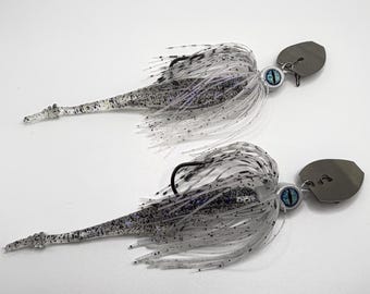 Blade Ripper Frostbite direct connect bladed Jig custom made vibrating swim jig 2-pack with trailers