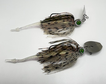 Blade Ripper Crappie direct connect bladed Jig custom made vibrating swim jig 2-pack with trailers