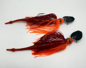 Blade Ripper FIRE CRAW direct connect bladed Jig custom made vibrating swim jig 2-pack with trailers