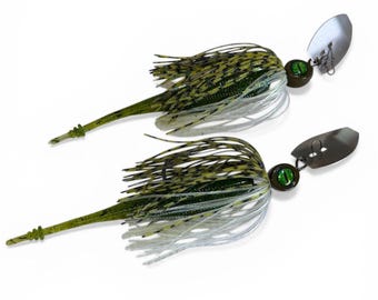 Blade Ripper 3/8oz or 1/2oz BABY BASS Bladed Jig custom made vibrating swim jig 2-pack with trailers