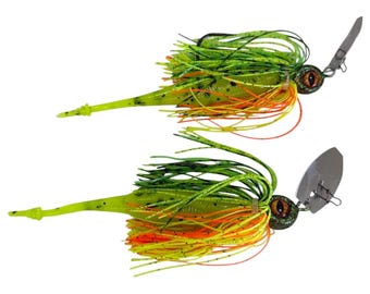 Blade Ripper 3/8oz or 1/2oz FIRE TIGER Bladed Jig custom made vibrating swim jig 2-pack with trailers