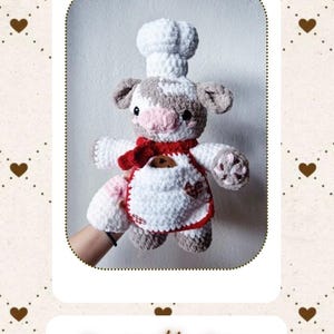 Cooper the Cow Baker/Chef Edition Crochet Pattern