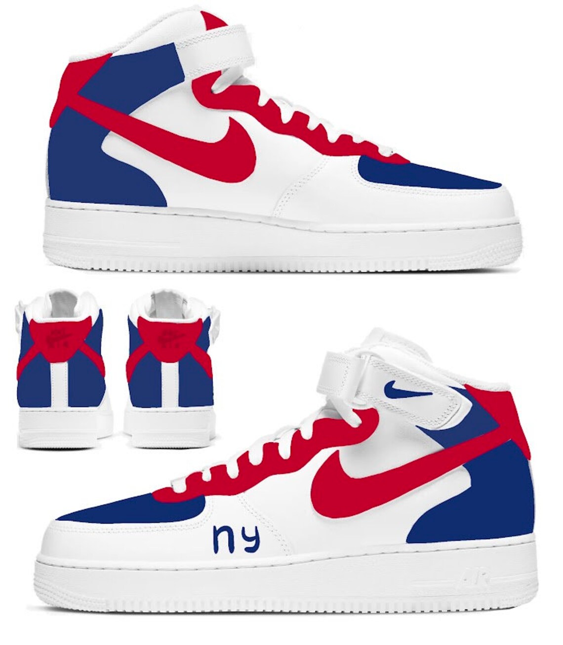 New York Football Team 1 Nike AF1 Unisex Adult Shoes Boyfriend ...